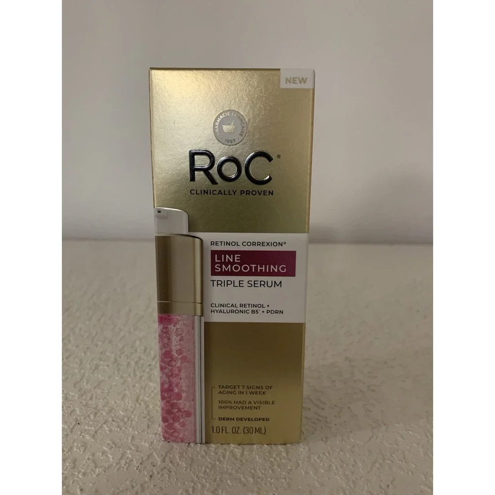 RoC Retinol Correxion Line Smoothing Triple Serum Hyaluronic Acid 1oz 30ml NEW